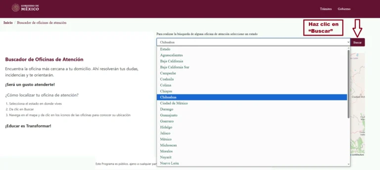 Buscador de Oficinas de Atención