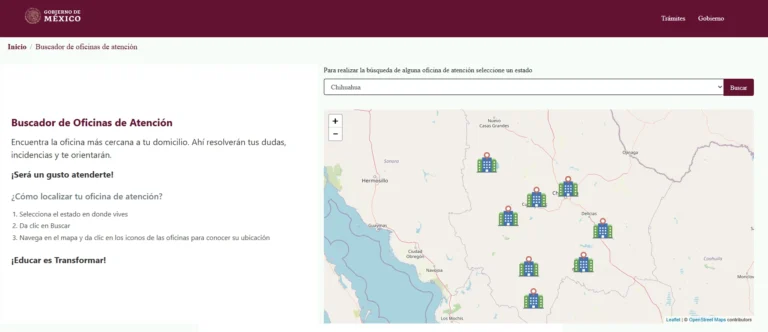 Buscador de Oficinas de Atención