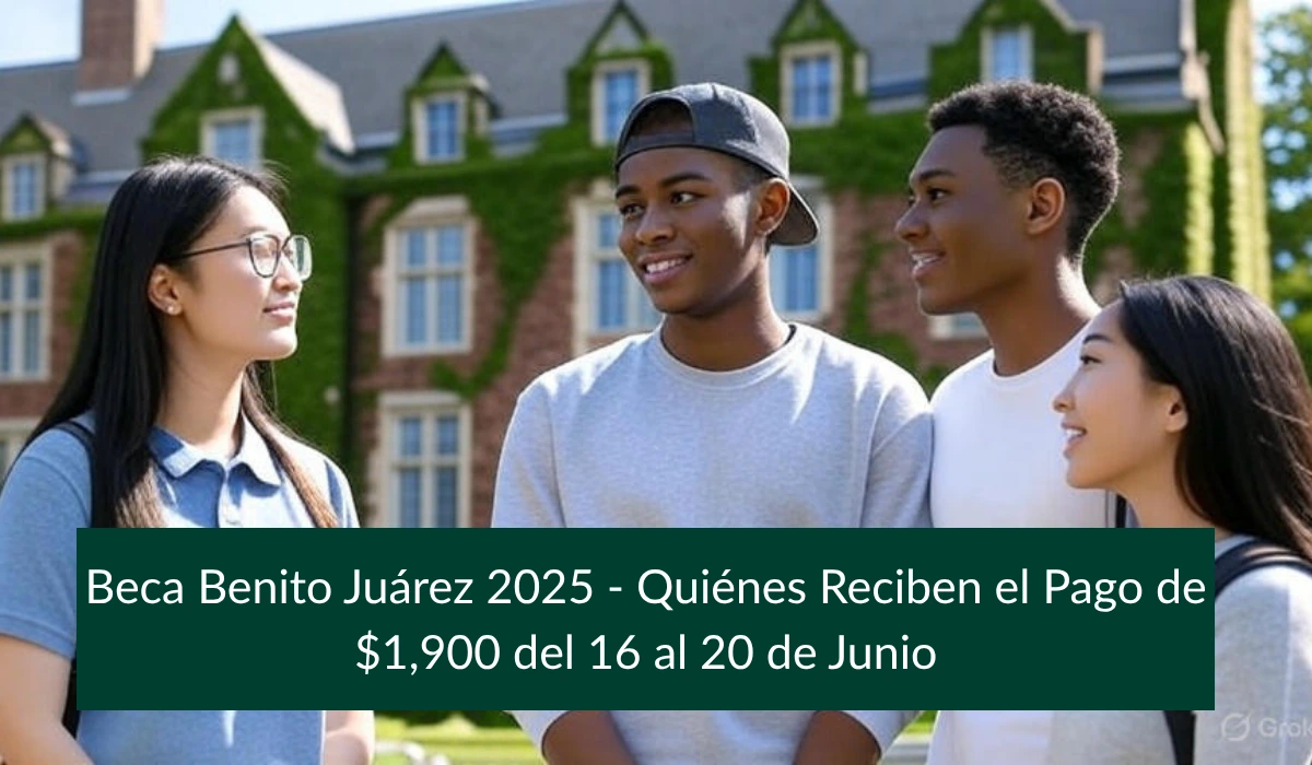 Beca Benito Juárez 2025 - Quiénes Reciben el Pago de $1,900 del 16 al 20 de Junio