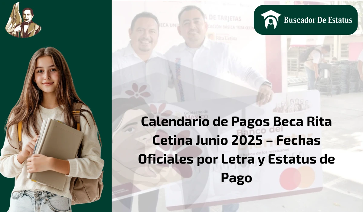 Calendario de Pagos Beca Rita Cetina Junio 2025 – Fechas Oficiales por Letra y Estatus de Pago