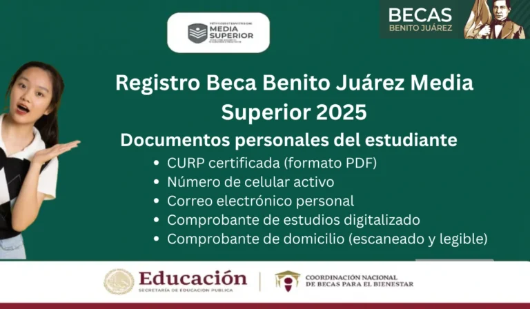 Registro Beca Benito Juárez Media Superior 2025