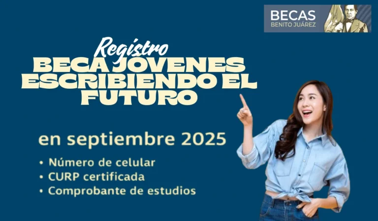 Registro Beca Jóvenes Escribiendo el Futuro septiembre 2025