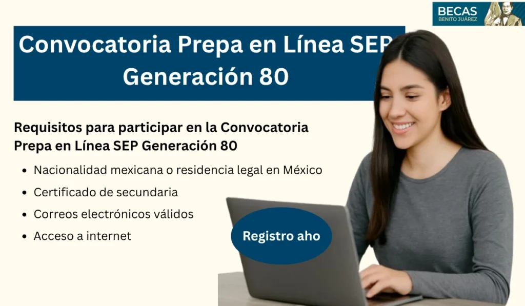 Convocatoria Prepa en Línea SEP Generación 80